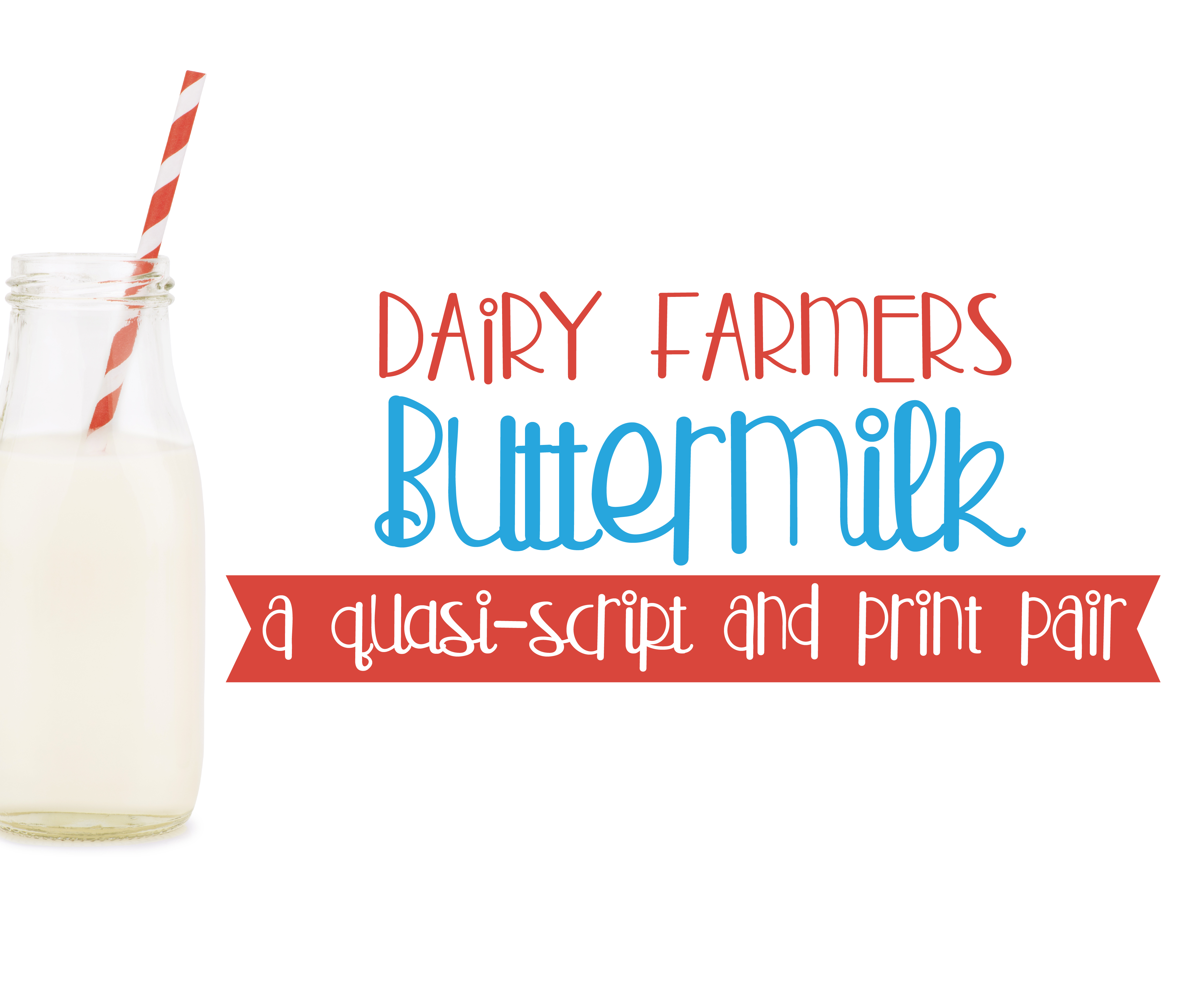 Buttermilk Typeface: Whimsical Script Fonts for Small Business Branding