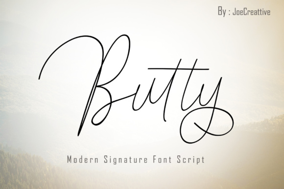 Butty: A Script Handwritten Font for Modern Campaign Design