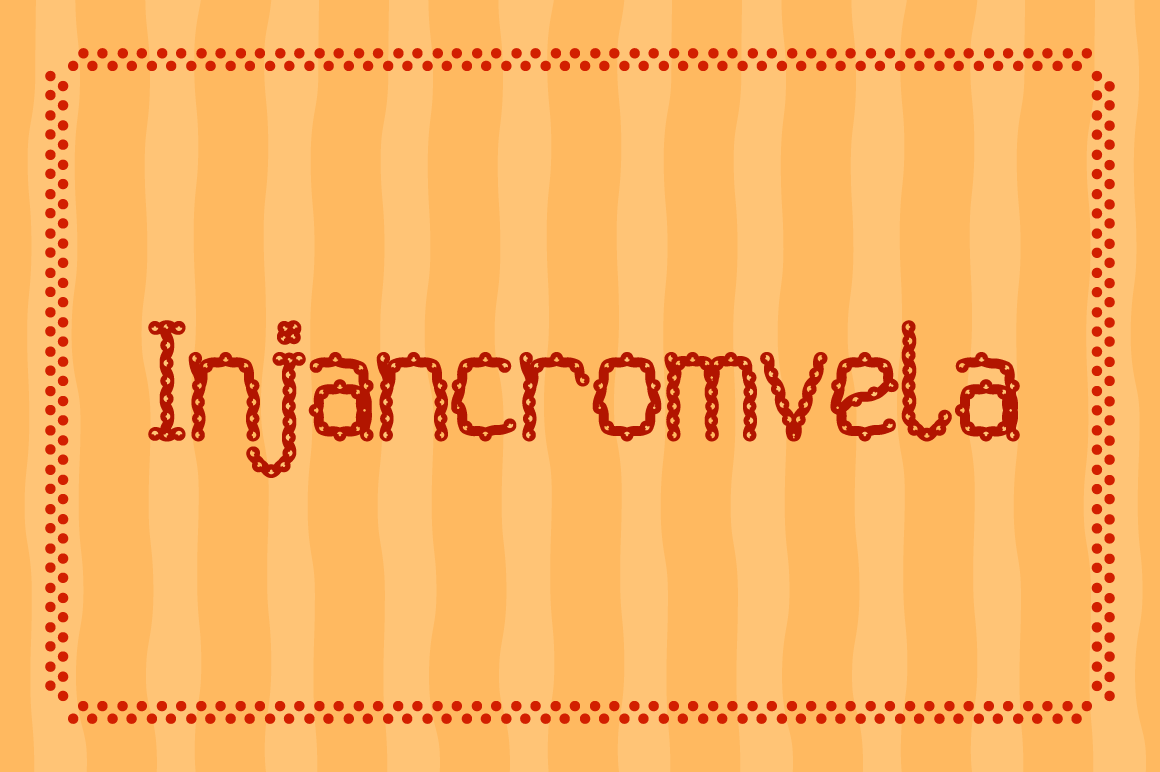 Injancromvela: The Knitted Decorative Font for Rustic Crafts