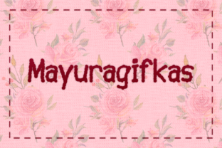 Mayuragifkas: The Stitched Aesthetic Font for Handmade Brands