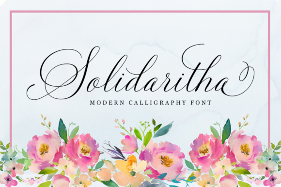 Solidaritha: Elegant Script Handwritten Fonts for Web Design