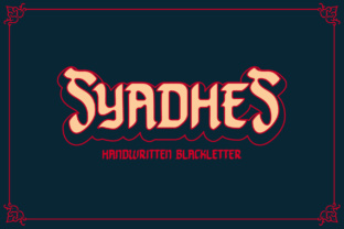 Syadhes: A Fresh Handwritten Blackletter Typeface for Editorial Design