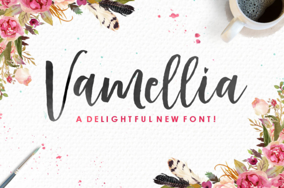 Vamellia Font Review: A Brush Script for Elegant Designs