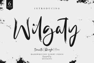 Wilgaty: A Gorgeous Splattery Handwritten Script Font for Creative Designs