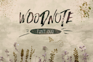 Woodnote: A Charcoal Brush Script Font for Handmade Brands